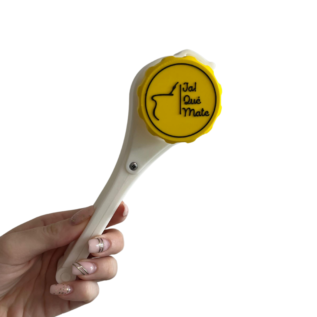 CLIP MATERO CON RELIEVE - CLIP COLOR BLANCO