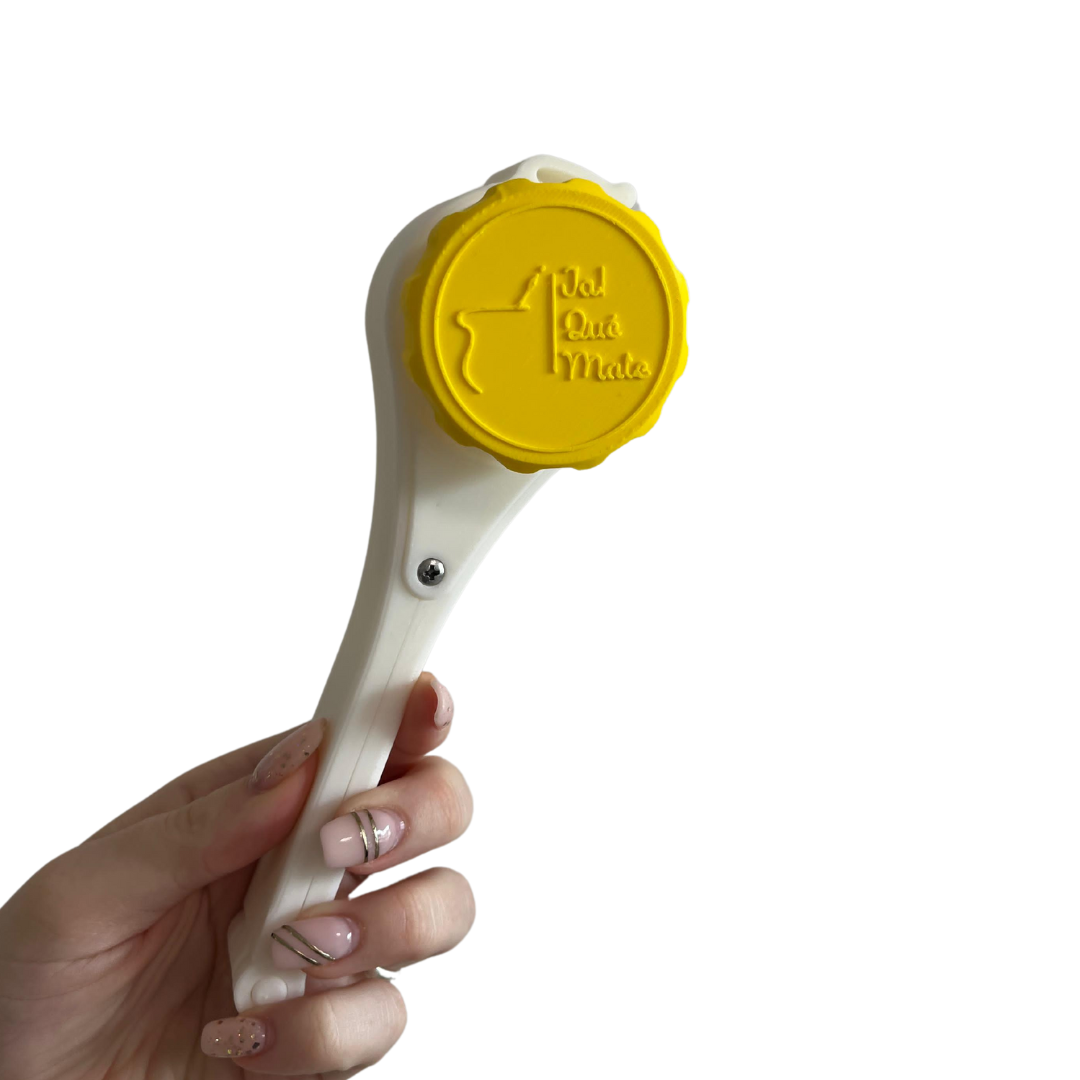 CLIP MATERO CON RELIEVE - CLIP COLOR BLANCO