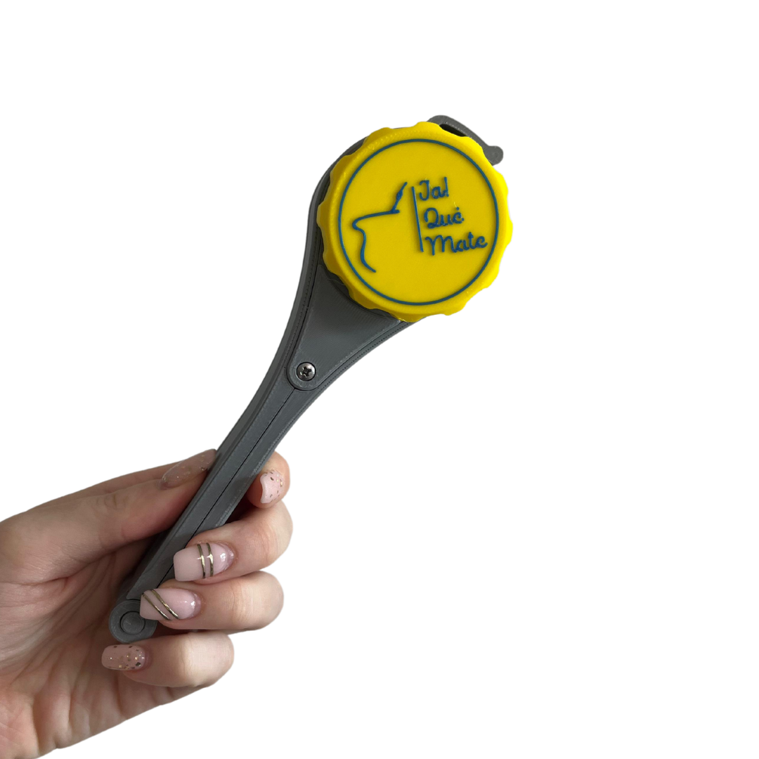 CLIP MATERO CON RELIEVE- CLIP COLOR GRIS