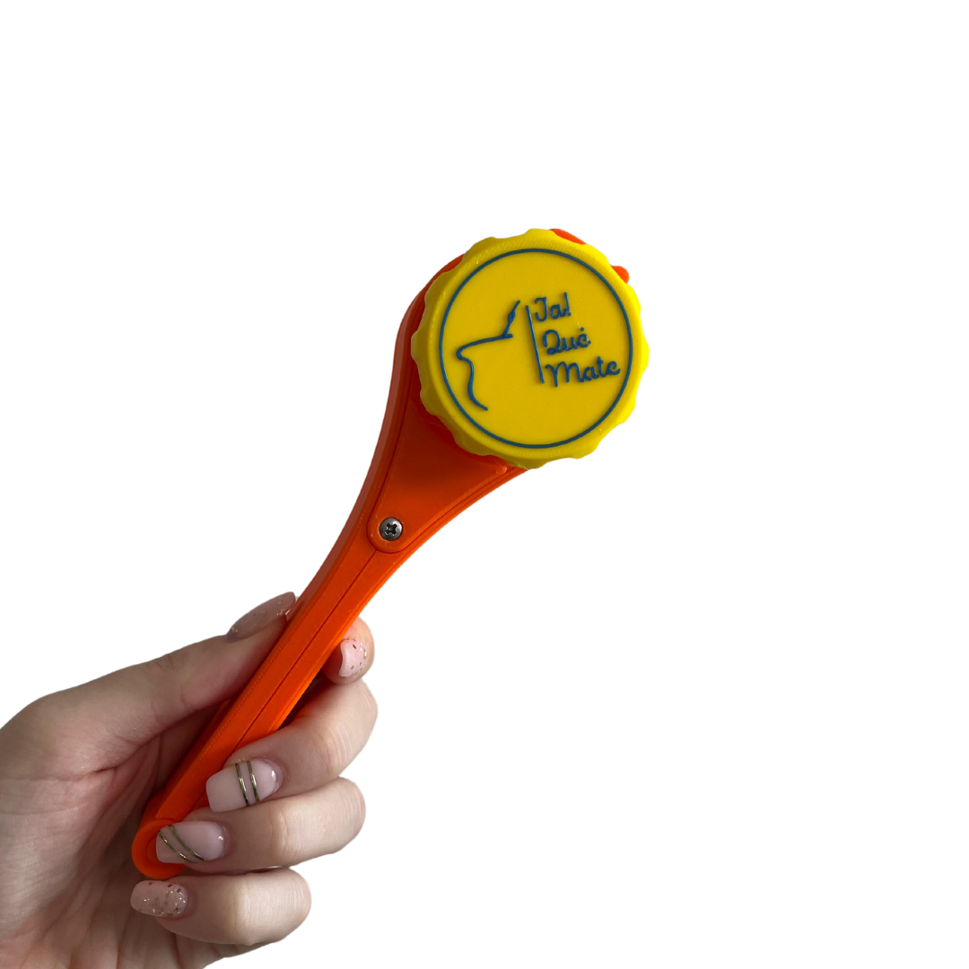 CLIP MATERO CON RELIEVE - CLIP COLOR NARANJA
