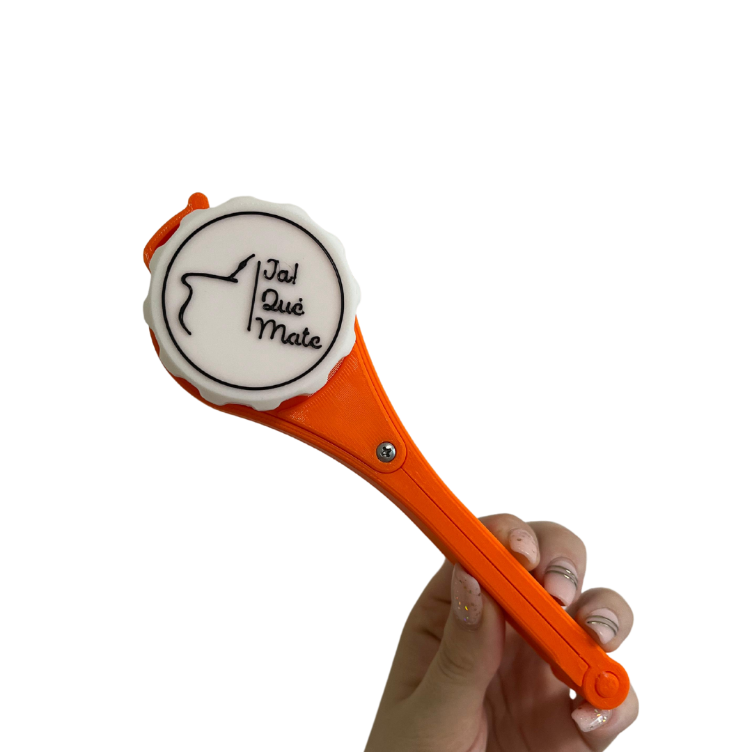 CLIP MATERO CON RELIEVE - CLIP COLOR NARANJA