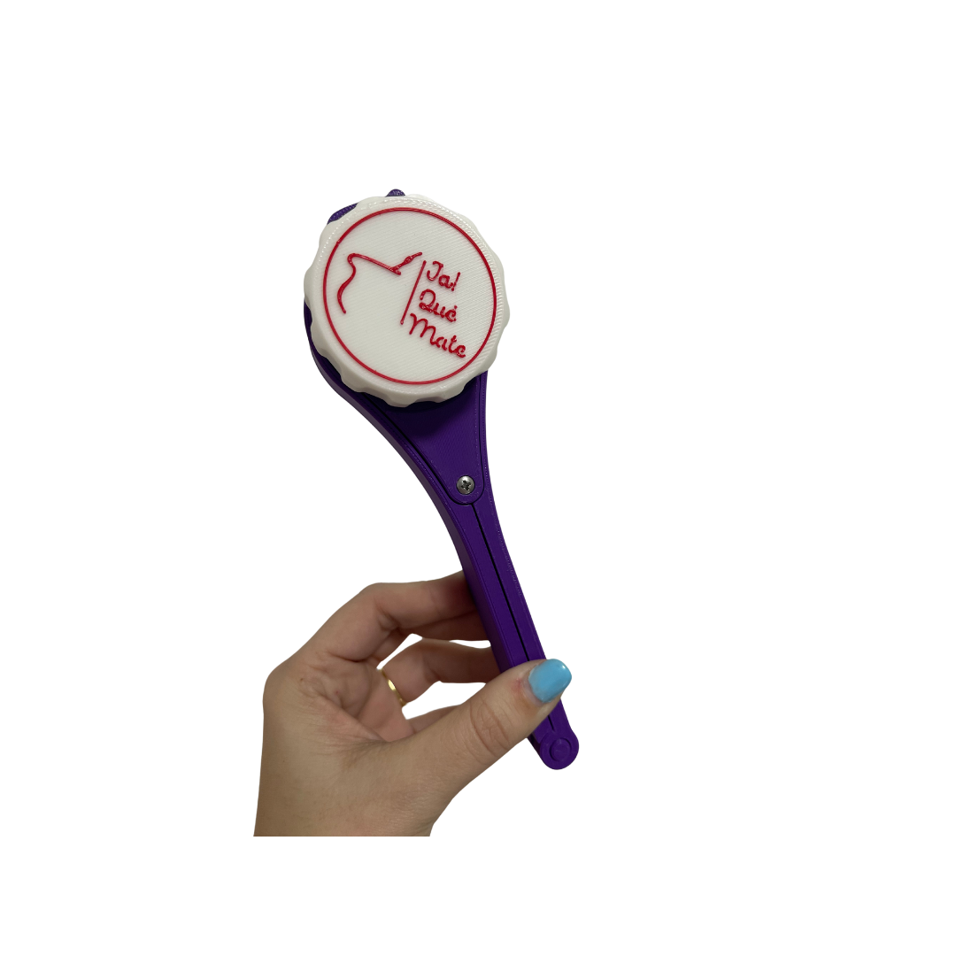 CLIP MATERO CON RELIEVE - CLIP COLOR VIOLETA
