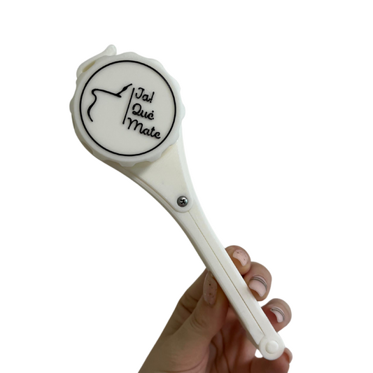 CLIP MATERO CON RELIEVE - CLIP COLOR BLANCO